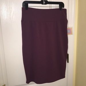 NWT LuLaRoe Purple Cassie Skirt